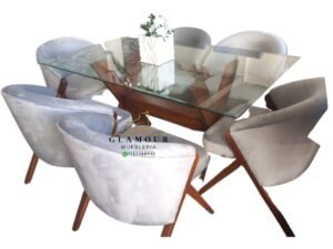 Comedor 6 sillas- Cubierta cristal templado