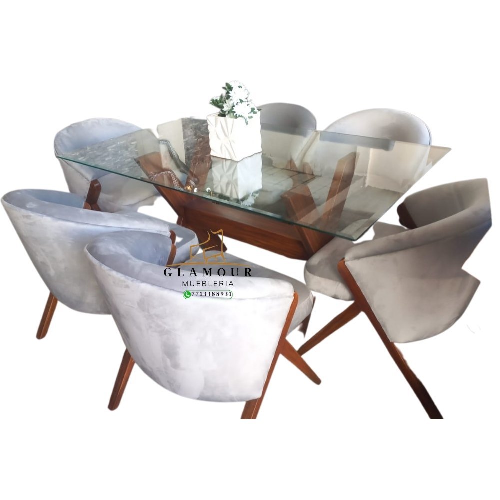 2026/06/532502.jpg Comedor 6 sillas- Cubierta cristal templado