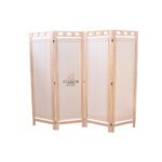 BIOMBO 4P Biombo Plegable de 4 Paneles de Madera | Separador de Ambientes Moderno