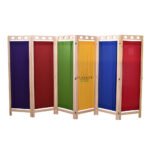 BIOMBO 6P Biombo Plegable de 4 Paneles de Madera | Separador de Ambientes Moderno