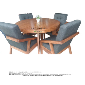 Comedor Circular- 4 sillas