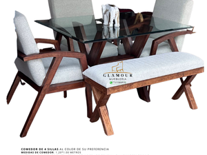 Comedor Cristal- 6 sillas