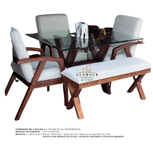 Comedor Cristal- 6 sillas