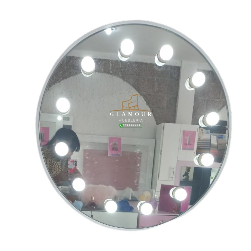 Espejo circular glamour