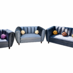 Juego de Sofás y Cojines Anudados Sala Burgos Glamour – Elegante Sala de 3 Piezas