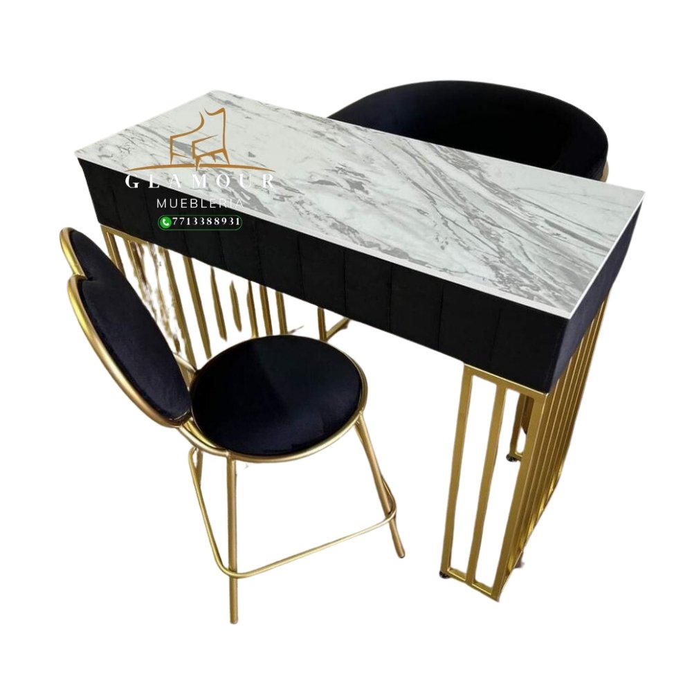 Mesa de Uñas Atenas con Cajonera Cora Curve