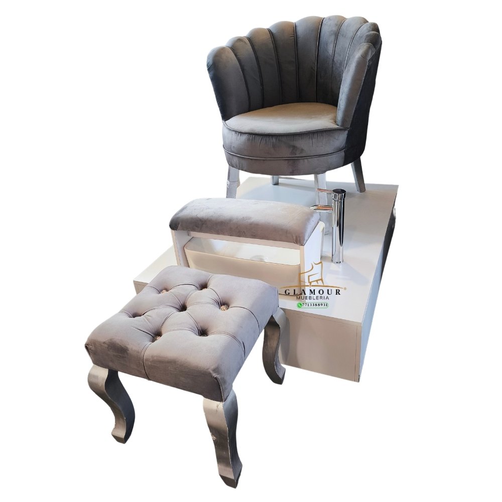 Set pedicura sillón flor/amapola (6pzas)