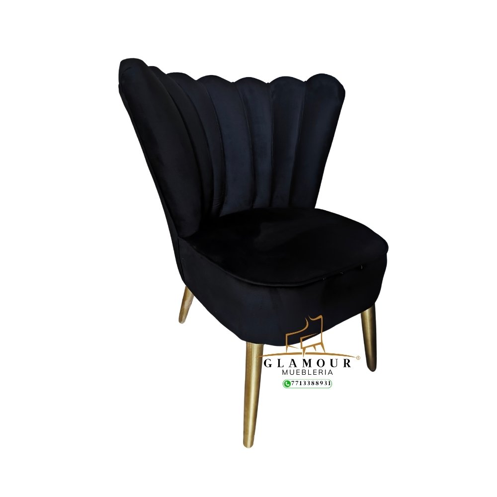 SILLA IND TULIPAN Sillón Tulipan con Vivos Dorados