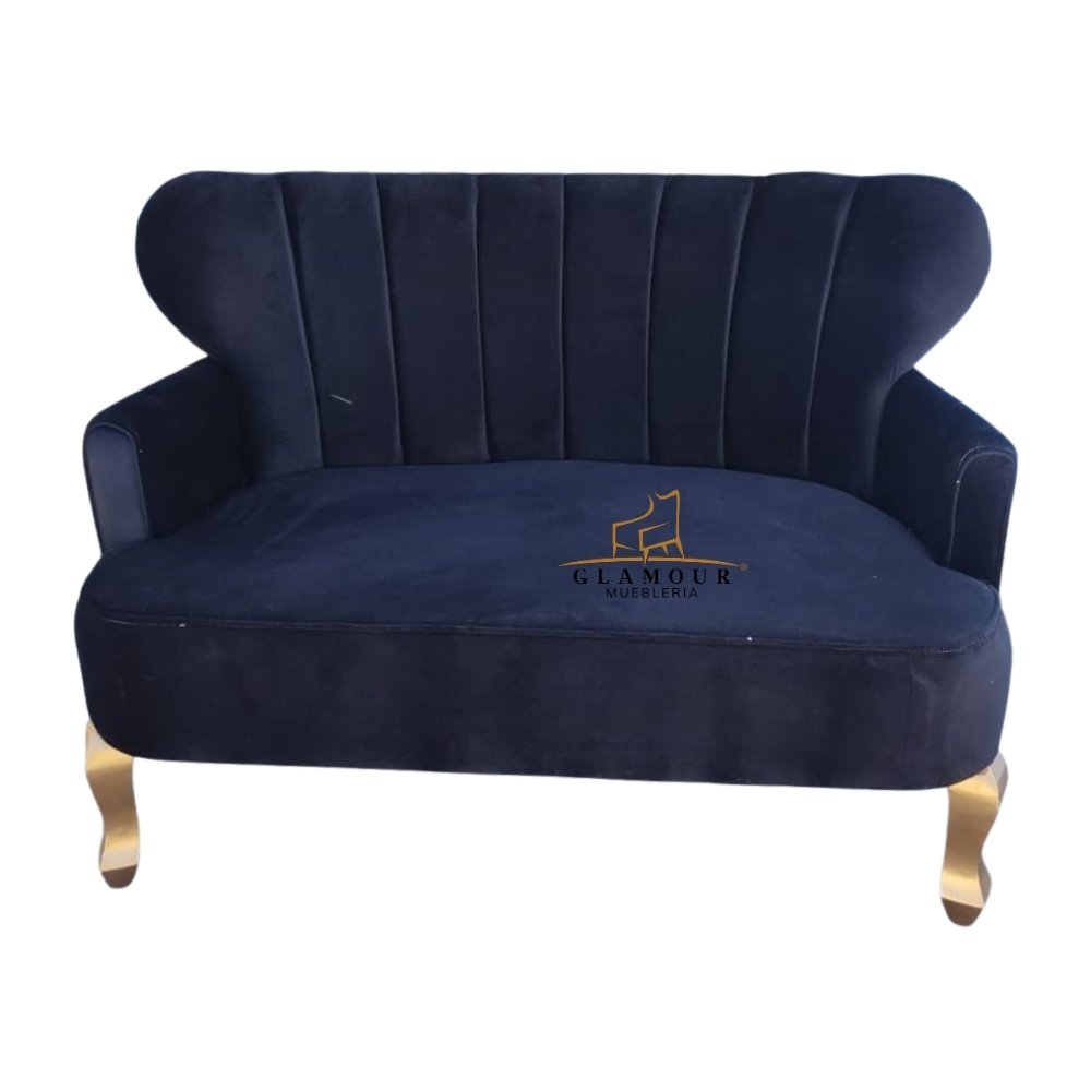 Sillón doble Plaza Mickey negro vista frontal