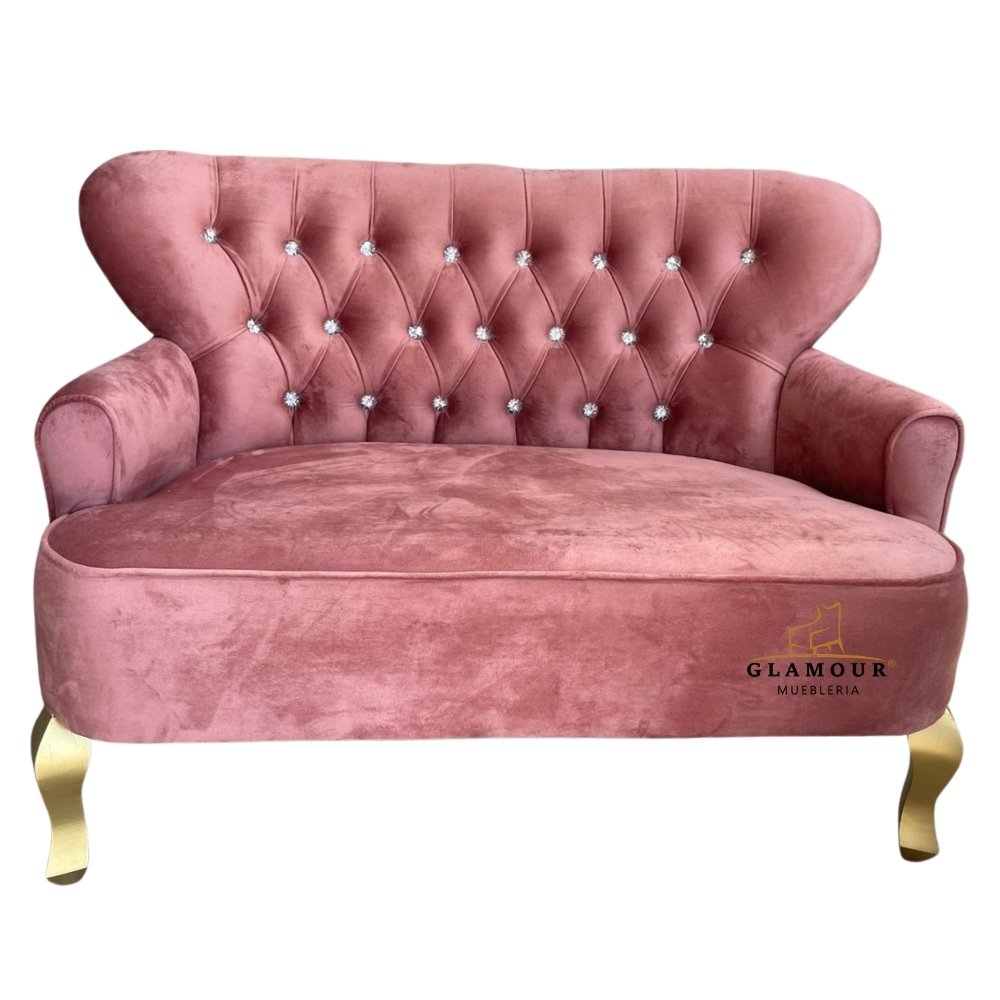 Sillón doble Plaza Mickey rosa vista frontal