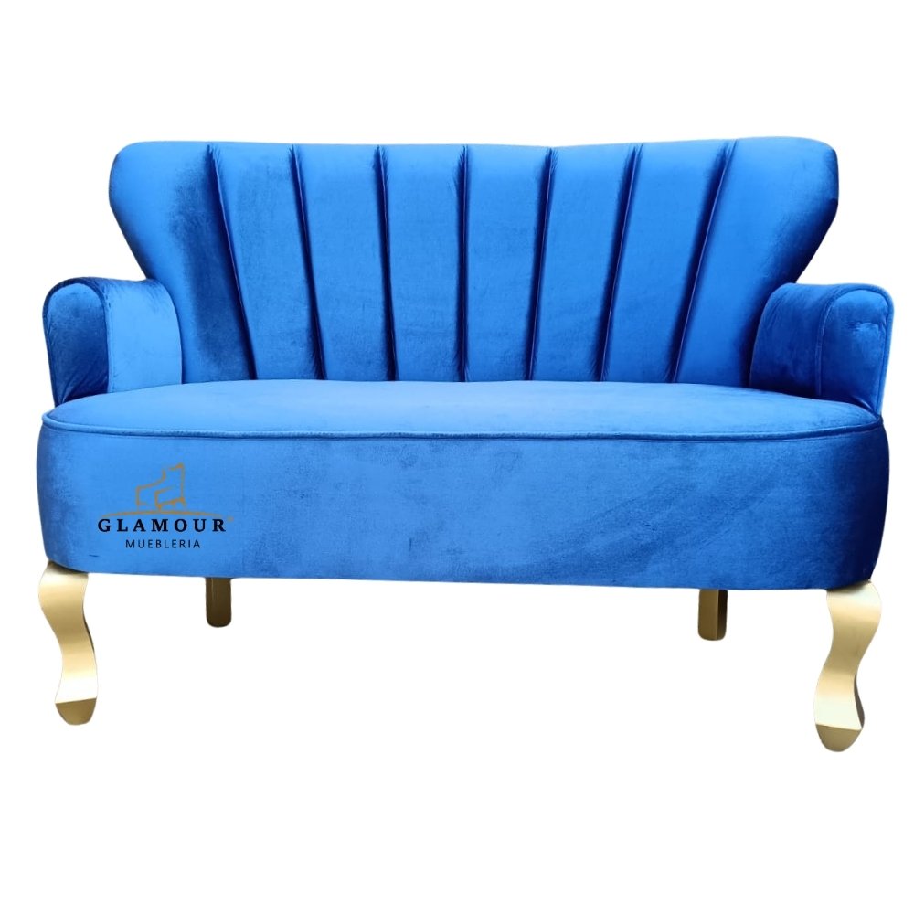 Sillón doble Plaza Mickey azul para 2 personas