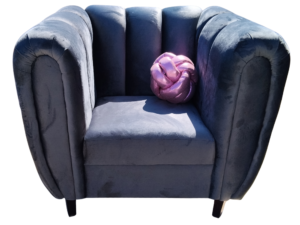 Sala Burgos Glamour sillón individual con brazos redondeados