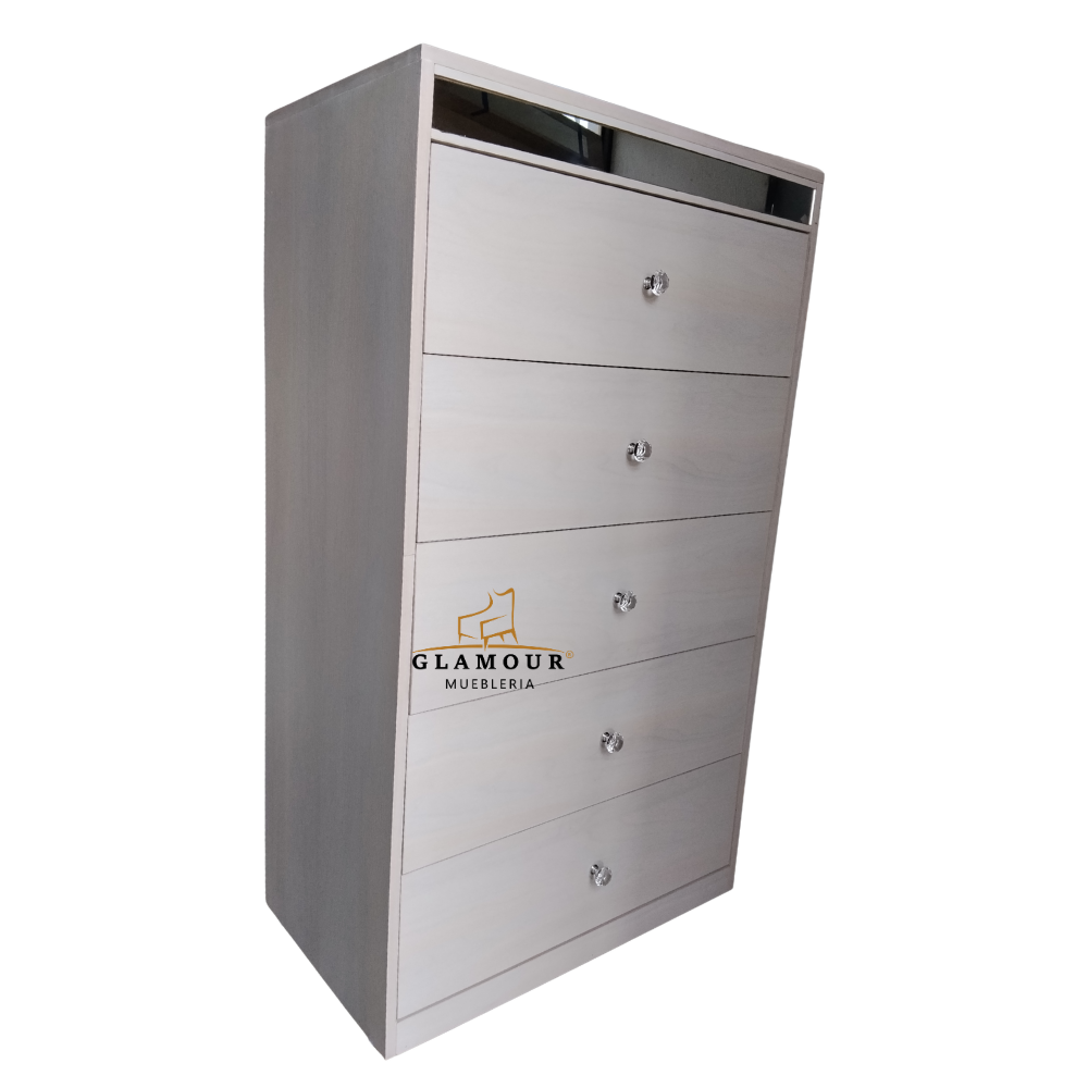Cajoner Elegance 5 cajones con detalle espejo (2) cajonera-elegance-5-cajones-lateral