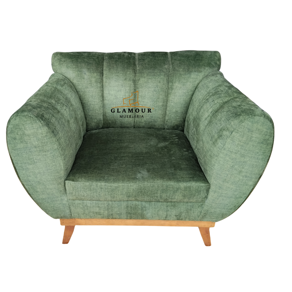 Sillón Individual Glamour Esmeralda – Elegante Diseño