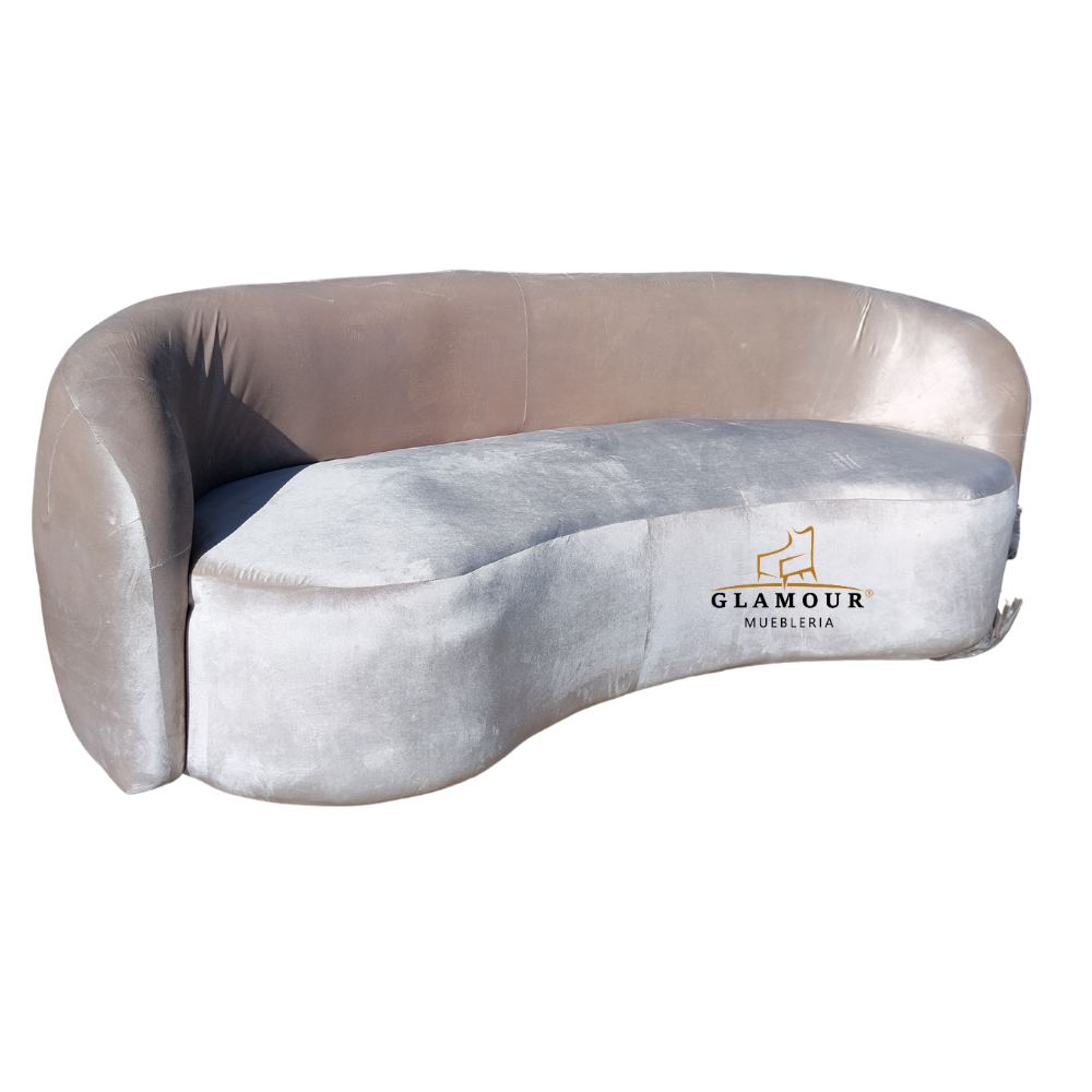 Sofá Curvo Glamour Luna: Elegancia y Diseño Moderno para tu Sala