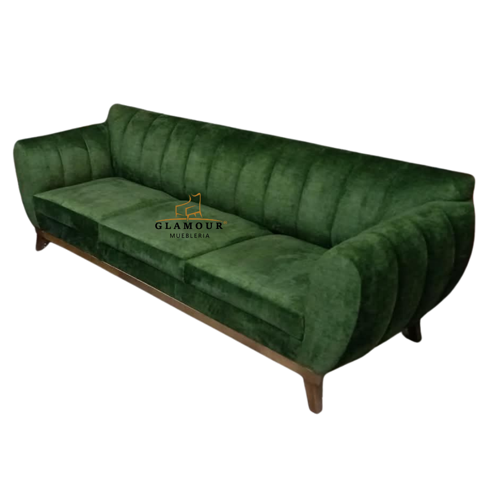 CONJUNTO SILLONES ESMERALDA Sala Esmeralda Glamour 3-1 – Elegante Diseño Moderno