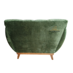 Parte trasera tapizada del Sillón Individual Glamour Esmeralda